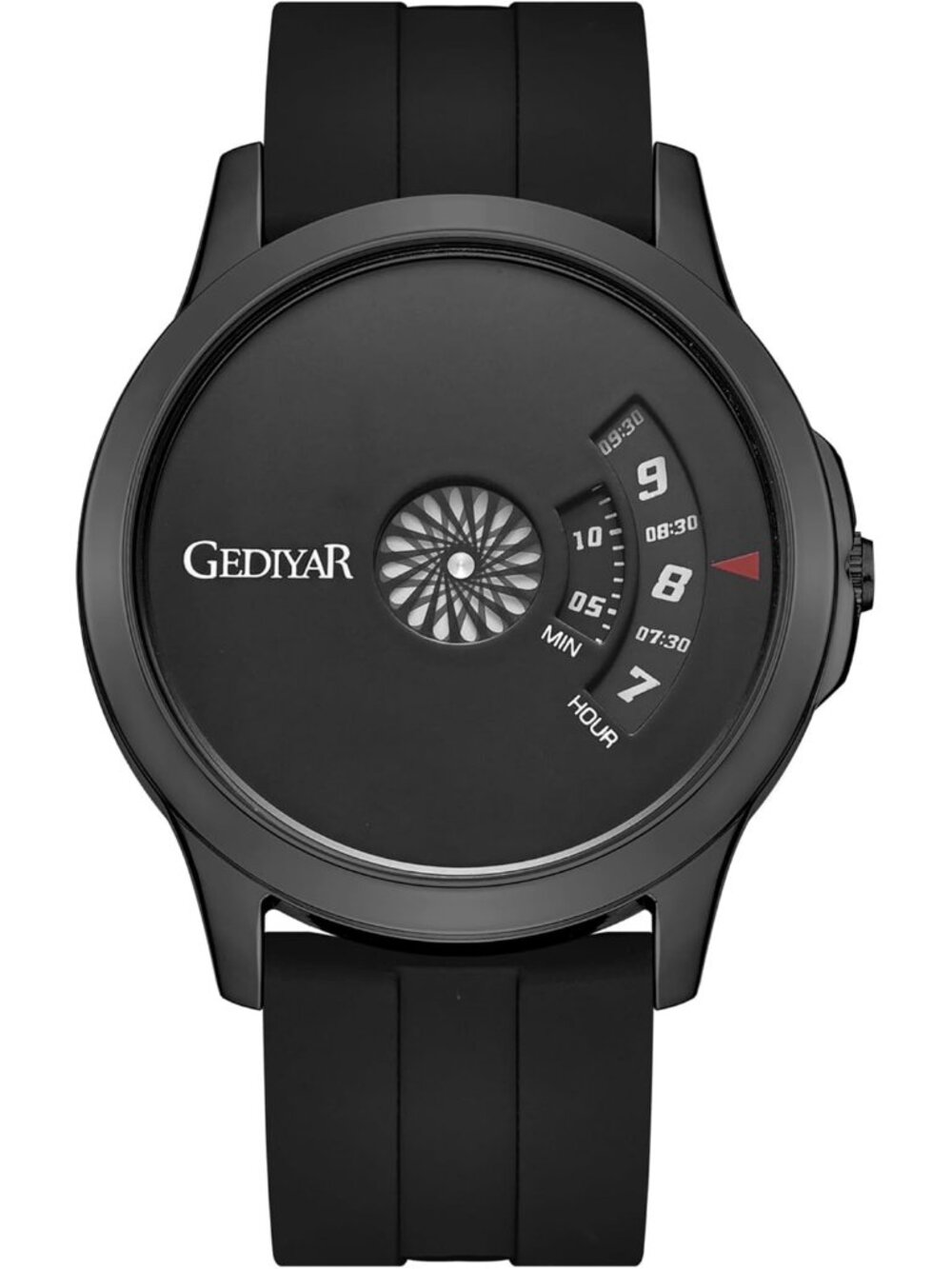 Men's All Black Analog Quartz Design Fashion Waterproof Cool Unique Wrist Watch